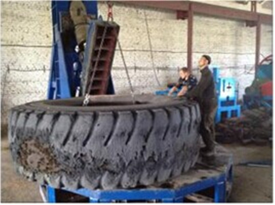 Mua Cắt phế liệu Máy tái chế lốp thải Máy cắt lốp thủy lực cho ống cao su online manufacture