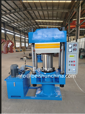 Kích thước tấm nóng nhỏ Bốn cột máy nén cao su phẳng 500 * 500mm Áp lực 80 tấn