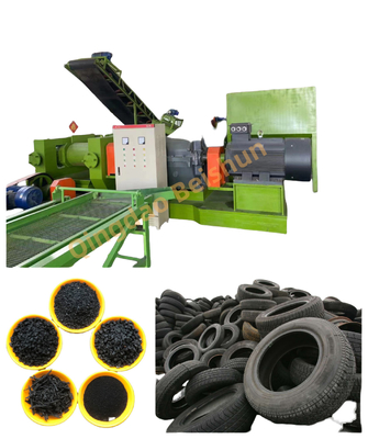 Máy tái chế lốp thải tự động Máy tái chế cao su SGS